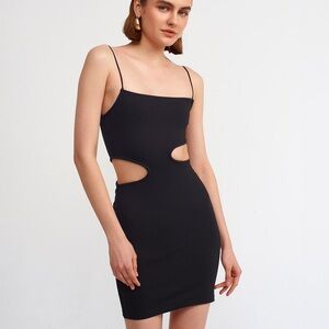 CUT-OUT DETAIL STRAPPY MINI DRESS